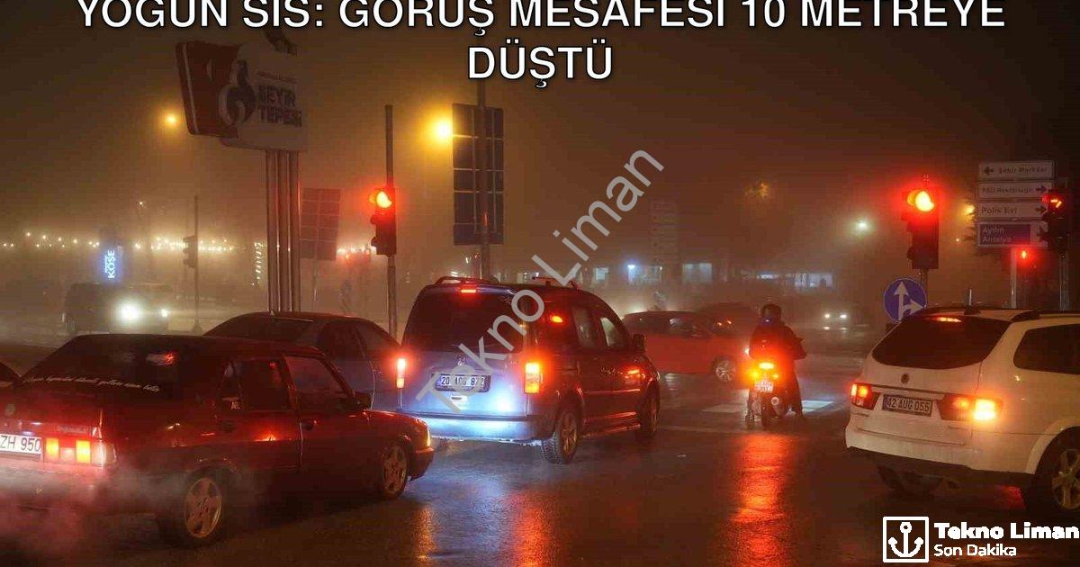 "Denizli'de Şiddetli Yağışın Ardından Yoğun Sis: Görüş Mesafesi 10 Metreye Düştü" başlıklı haber içi