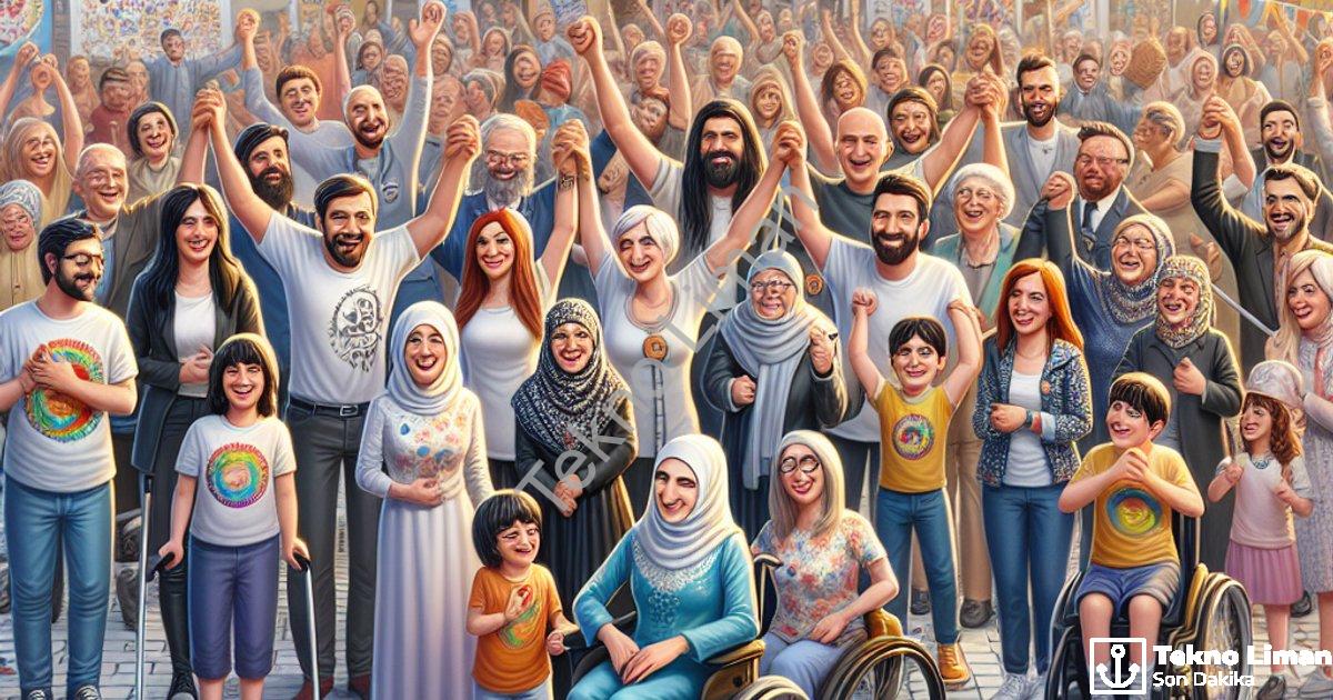 "Merkezefendi'de 5. Engelsiz Fest: Sevgi ve Dayanışma Rüzgarı" başlıklı haber için fotorealistik, pr