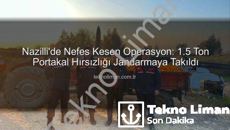 Nazilli’de Nefes Kesen Operasyon: 1.5 Ton Portakal Hırsızlığı Jandarmaya Takıldı