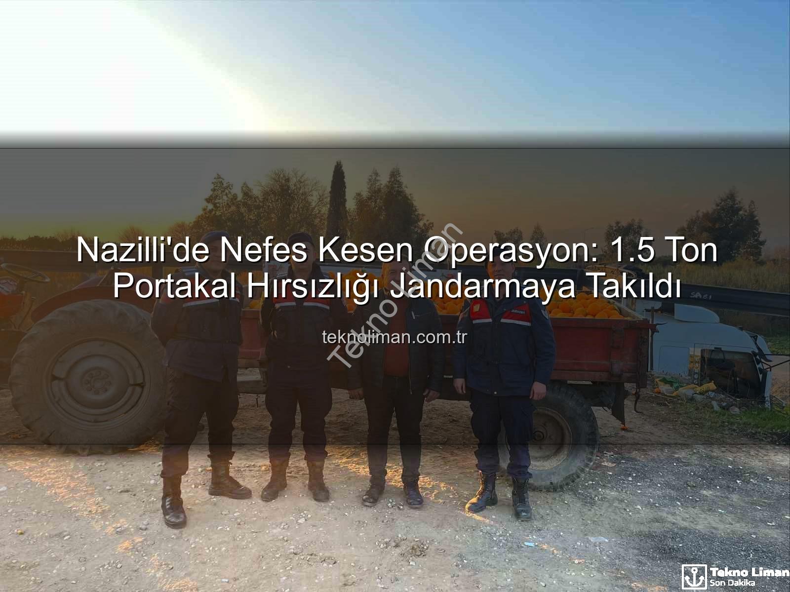 portakal hırsızlığı - Nazilli'de Nefes Kesen Operasyon: 1.5 Ton Portakal Hırsızlığı Jandarmaya Takıldı