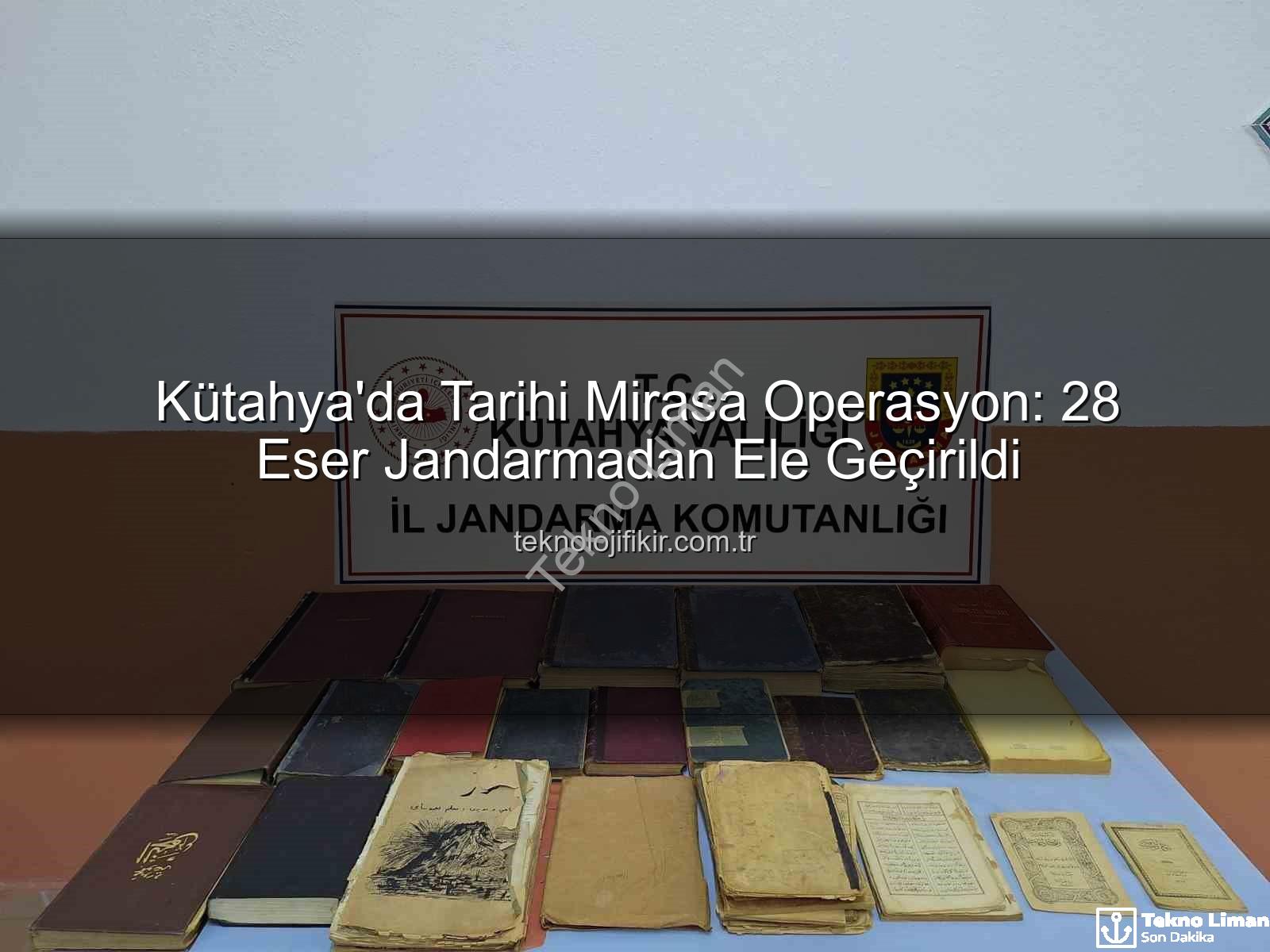tarihi eser kaçakçılığı - Kütahya'da Tarihi Eser Kaçakçılığına Darbe: 28 Kitap Ele Geçirildi, 2 Şüpheli Yakalandı